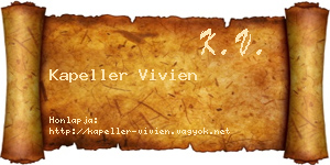 Kapeller Vivien névjegykártya